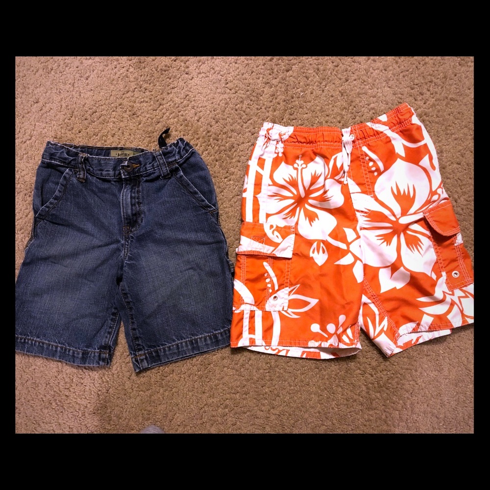 Kids Old Navy shorts and swim shorts size 6